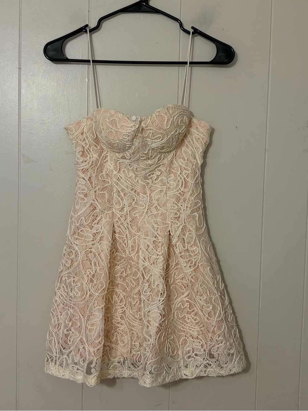Phuong My Ivory Lace Bustier Mini Dress Size L Bridal Cocktail